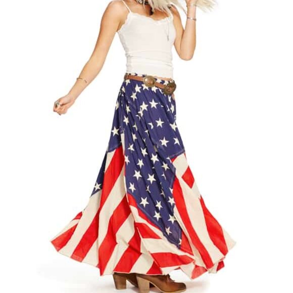 Denim & Supply Ralph Lauren American Flag Maxi Skirt – Size M - Picture 1 of 6